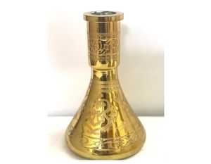 Cachimba de cristal de lujo de calidad superior, jarrón grabado al vacío dorado de 30 cm, efecto metálico, venta al por mayor, botella de cristal metálica, jarrón elegante - Product Image 4