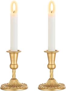 Bougeoir de mariage en métal en laiton fabriqué à la main de haute qualité bougeoir de décoration de mariage de noël fini or - Product Image 3