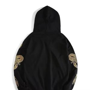 Premium 100% coton personnalisé broderie Logo à capuche décontracté impression 3D broderie pull avec techniques lavées sweats à capuche unisexe - Product Image 2