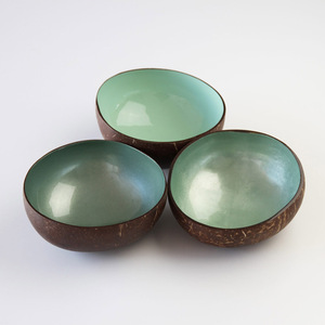 ผลิตภัณฑ์หัตถกรรมอาหารเย็นอาหารธรรมชาติปลอดภัยทำด้วยมือเคลือบกะลามะพร้าวชามทำในเวียดนาม - Product Image 3