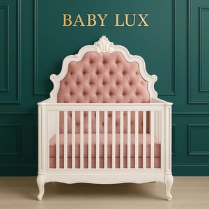 Lit bébé en bois de mahogany sculpté, meubles de chambre d'enfant faits à la main en Indonésie - Product Image 3