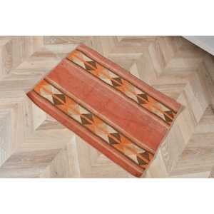 พรมตุรกีวินเทจ ขนาด 1.8x2.7 ฟุต (55x83 ซม.) พรมลายดอกไม้สีแดงคิลิม - Product Image 5
