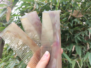 Peine de cuerno de búfalo Premium fuerte, elegante y duradero de artesanía creciente - Product Image 3