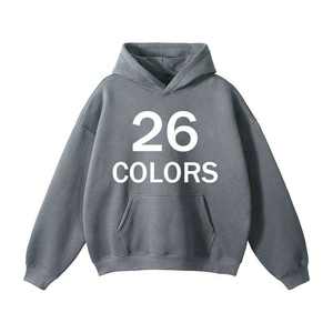 Sweat-shirts à capuche de style basique avec fermeture éclair intégrale de qualité personnalisée pour vêtements pour hommes, vêtements de travail simples, saison hivernale, sweat-shirts pour hommes - Product Image 1