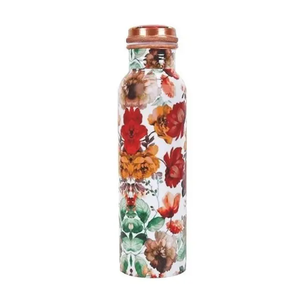 Embouteilleur d'eau en métal, verres en cuivre, bouteille d'eau de cuisine en gros, bouteille d'eau personnalisée imprimée de couleur rouge pour l'entretien de la santé - Product Image 3