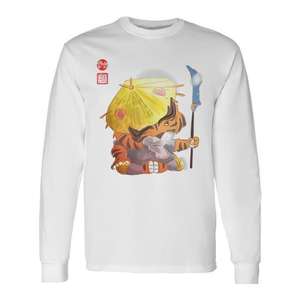 Year of the Tiger Chinese Zodiac Animal Horoscope <b>Red</b> Seal Tank <b>Top</b> <b>Long</b> <b>Sleeve</b> T-Shirt-Promotional Product - Product Image 1