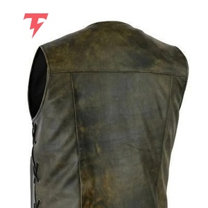 New Design Casual High Quality Premium <b>Leather</b> <b>Vest</b> Breathable Waterproof Windproof Reversible Outerwear Outdoor Winter OEM - Product Image 4