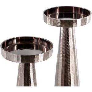 Candelabro de aluminio plateado minimalista moderno hecho a mano, nuevo diseño fundido para boda, Navidad, decoración del hogar, tarro de vela de Metal - Product Image 4