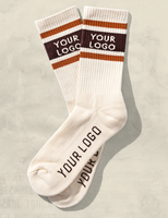 Chaussettes de sport personnalisées de haute qualité en coton brodé Jacquard imprimé pour hommes