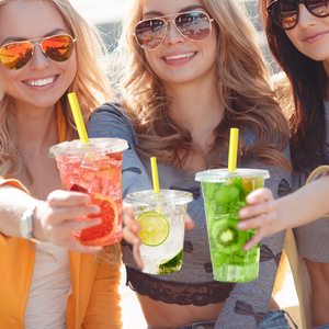 Gobelets en plastique transparent PET de 12 oz avec couvercles, gobelets en plastique jetables pour boissons froides avec couvercles plats, parfaits pour le café glacé, les smoothies, les jus - Product Image 4