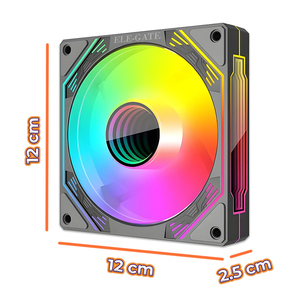 Ventola RGB PWM da 120mm con Connettore a 4 Pin per Chassis PC, Raffreddamento Silenzioso per Sistema di Raffreddamento Case Computer 5V con Luce RGB - Product Image 5