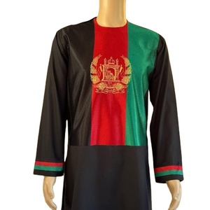Online Wholesale Supplier Afghani Dresses Adults Boys Long Sleeve Kurta With Embroidered Cuff & Plain Shalwar <b>Sets</b> For Male - Product Image 1