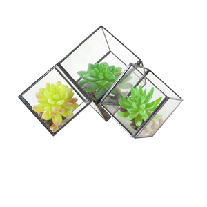 Terrarium แก้วทรงหกเหลี่ยมเคลือบทองหรือกรอบโลหะสำหรับตกแต่งสวนขวดแก้วสำหรับงานแต่งงาน - Product Image 5