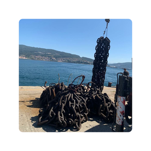 Chaînes à maillons à goujon de qualité marine de 40mm Ancre d'amarrage en mer en acier allié et structure de chaîne soudée d'expédition - Product Image 1