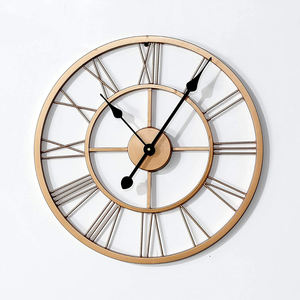 Latest Designer <b>Wall</b> <b>Clock</b> Iron and <b>Wood</b> Design Best for Home Bed Room Decorative Design <b>Wall</b> <b>Clock</b> Fully Rounded Time <b>Clock</b> - Product Image 6