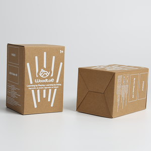 Tùy Chỉnh Thân Thiện Với Môi Kraft Hộp Giấy Tuck Thiết Kế Cuối Mực Trắng Màn Hình Lụa In Logo Nổi Miếng Bọt Biển Lót Cho Thư Bao Bì - Product Image 3