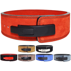Leather Lever Belt for Squat Deadlift Suede Powerlifting Gym Belt Men <b>Back</b> <b>Support</b> Bulk Wholesale Custom Logo Bodybuilding Gear - Product Image 6