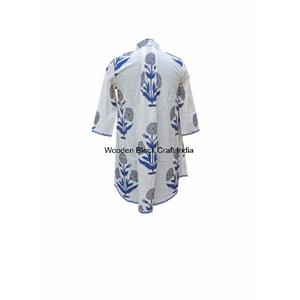 Robe midi trapèze élégante pour femme, à manches longues, col en V, imprimé floral numérique à la main, en coton, confortable, pour les occasions formelles, la plage et les soirées - Product Image 6