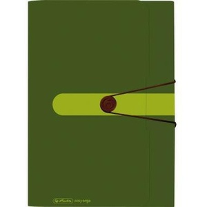 Porte-documents extensible Herlitz Easy Orga Go Green DIN A4, porte-cartes de visite, 80% polypropylène recyclé, 12 compartiments, foncé - Product Image 1