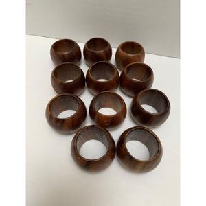 Anneaux de serviette en bois modernes faits à la main de qualité supérieure décoration de table décorative mariages usage quotidien spécial nouveau Design indien - Product Image 4