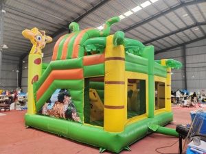 Castillo Inflable Comercial con Tobogán, de PVC, para Exteriores, Brincolín, Combo de Juegos, Equipo para Parques de Diversiones - Product Image 1