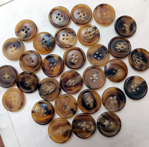 Boutons fantaisie en corne de buffle naturelle de haute qualité avec design tigre mélange de couleurs miel et rouge 1 2 3 couleurs pour vêtements pantalons chemise - Product Image 2