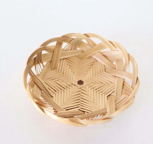 Plateau de panier en bambou de taille mini-Organisateur de stockage de nourriture fabriqué à la main-Artisanat vietnamien naturel - Product Image 1