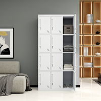Armoire de rangement en métal moderne et durable Homniture, avec serrure à clé réglable, grande capacité, écologique, pour chambre à coucher, maison, bureau