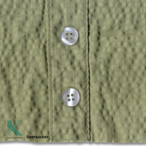 98% Cotton 2% Spandex 160 GSM Breathable Lightweight Spring Solid Casual <b>Seersucker</b> <b>Shirt</b> ODM Supply - Product Image 6