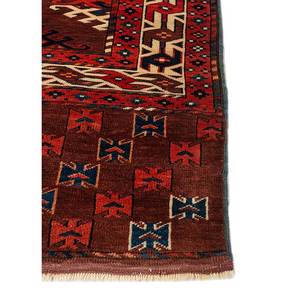 Alfombras de Lana Anudadas a Mano Kiaan de Gran Tamaño, Rectangulares de 9x12, con Patrón Geométrico Abstracto para Entrada, Pasillo, Modelo Paem-792, Rojo Naranja - Product Image 4