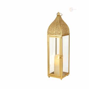 Portavelas Decorativo de Metal con Asa de Linterna |   Decoración Vintage para Interiores, Impermeable, Duradera, para Ramadán, Bodas y Festivales - Product Image 5