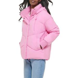 Chaquetas Acolchadas de Lona Impermeables y Transpirables Personalizadas para Mujer, 100% Poliéster, de Alta Calidad, con Capucha, para Invierno y Otoño - Product Image 6