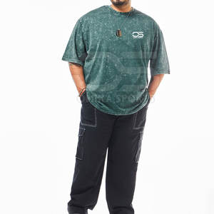 Lavé Vintage 100% coton hommes lavage à l'acide t-shirt à manches courtes mode t-shirt hommes lavage à l'acide t-shirt - Product Image 4