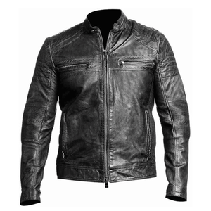 Chaqueta de moto de piel de cordero auténtica Unisex para aventuras de turismo y carreras de talla grande transpirable y resistente al viento - Product Image 1