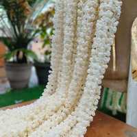 Guirlandes de fleurs artificielles de jasmin Mogra faites à la main en Inde, 1,5 m, modernes, à suspendre, pour Halloween, mariage, décoration de mariage islamique