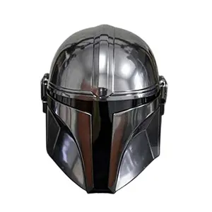 Casco mandaloriano Casco medieval Timón para disfraz de Halloween Teatro Juego de rol Armadura Casco Gran artículo