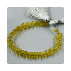 Haute qualité 7-8mm naturel jaune opale à facettes en forme de coeur Briolette Premium nouveauté prix de gros pour la fabrication de bijoux - Product Image 3