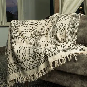 Luxury 100% Alpaca Blanket Thick Warm Alpaca Bedding Blue Alpaca Couch Blanket Travel Blanket Throw