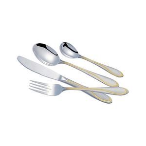 Ensemble de couteaux et fourchettes à doublure occidentale, poignée en or poli miroir ustensiles de cuisine de conception de cuillère et fourchette pour mariage - Product Image 3