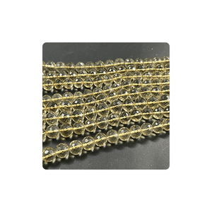 Cuentas Redondas de Cuarzo Shampian Natural de Primera Calidad, Microfacetadas, de 9-10 mm, 14 Pulgadas de Largo, para la Fabricación de Joyas - Product Image 2