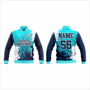 Veste universitaire coupe-vent de haute qualité pour homme et femme, polyester/coton, fermeture éclair sur le devant, baseball personnalisé, corps en laine - Product Image 5