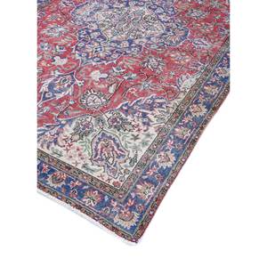 Tapis en laine vintage 9x12 noué à la main, motifs abstraits rectangulaires en puzzle rouge-orange pour entrée et couloir - Pae-2046 - Product Image 2