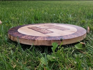 New Arrival Drone Landing Pad Stand Round <b>Wooden</b> Decorative <b>Rustic</b> Handcrafted Design Single Piece - Product Image 3