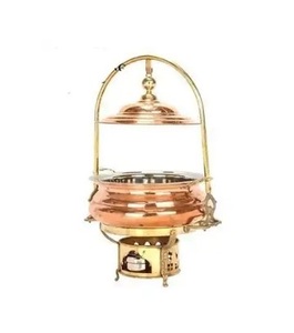 Ensemble Plats Traiteur Chauffe-plats Vente en gros Chauffe-plats rond or de luxe pour chauffe-plats - Product Image 6