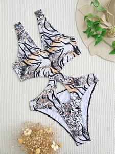 Nuevo Traje de Baño de Una Pieza Personalizado al por Mayor para Mujer 2026, Top de Bikini con Espalda Descubierta, Traje de Baño Sexy para Mujer, Conjunto de Bikini Estampado - Product Image 3