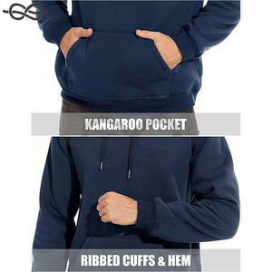 Sudadera con capucha pesada para hombre con forro polar Sherpa Sudadera con capucha gruesa de invierno Jersey cálido Clima frío - Product Image 5