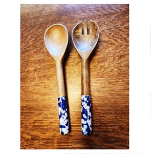 Ensemble de spatules en bois de manguier d'acacia naturel Outils de cuisine en bois antiadhésifs pour la cuisine fabriqués en Inde - Product Image 6