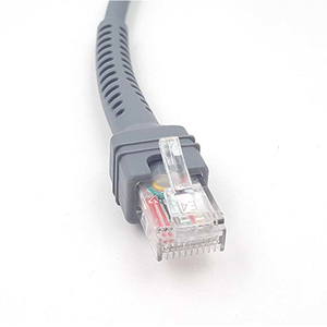 USB to <b>RJ45</b> Barcode Scanner <b>Cable</b> PVC Jacket Braid Shielding Coil Packing USB 2.0 Connector for Scanner Printer Computer - Product Image 2