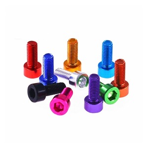 DIN912 Aluminum Anodized Hex Socket Decorative <b>Screw</b> <b>M2</b> <b>M2</b>.5 M3 M4 M5 X 20mm M6 Red Black Pink Colorful - Product Image 1