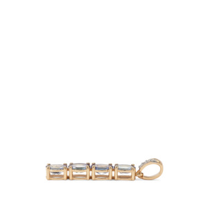 Pendentif en Tanzanite Or Rose et Zircon Blanc avec Placage Rhodium 1,83 Cts, Charme Cadeau - Product Image 2
